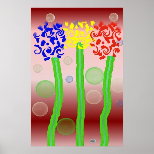 Blasen und Blume Poster (Vorne)