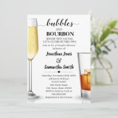Blasen und Bourbon vor ich Paare Dusche Einladung (Stehend Vorderseite)