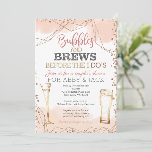 Blasen und Brände vor der I Do's Dusche Einladung (Stehend Vorderseite)