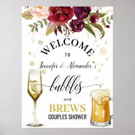 Blasen und Brauen Begrüßungszeichen Poster