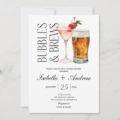 Blasen und Braun Verlobung Einladung (Vorderseite)