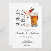 Blasen und Braun Verlobung Einladung (Vorne/Hinten)