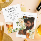 Blasen und Brause Paare Dusche Foto Einladung