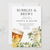 Blasen und Brause Paare Dusche Foto Einladung (Vorderseite)