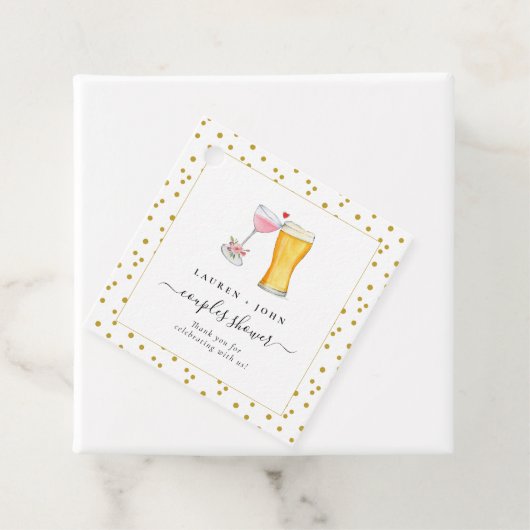 Blasen und Brautpaare Dusche Danke Geschenkanhänger (Beispiel)