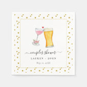 Blasen und Brautpaare duschen Napkins Serviette (Vorderseite)