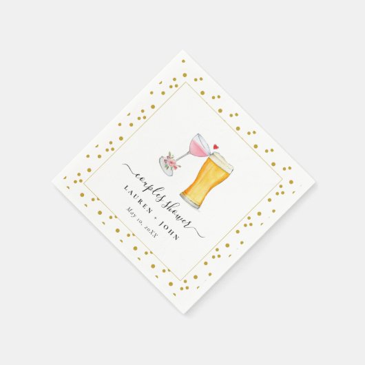 Blasen und Brautpaare duschen Napkins Serviette (Ecke)