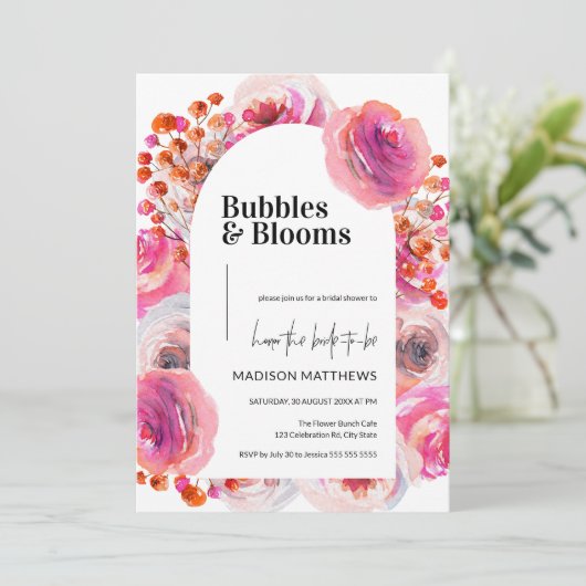 Blasen und Brautparty Einladung (Stehend Vorderseite)