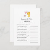 Blasen und Brew Couple's Shower Trivia Spiele Einladung (Vorne/Hinten)