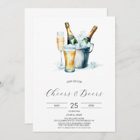 Blasen und Brötchen Einladung (Vorne/Hinten)