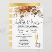 Blasen und Brötchen Fall Kaffee Brautparty Einladung (Vorne/Hinten)