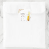 Blasen und Brüche Danke Pampa Grass Wedding Quadratischer Aufkleber (Tasche)