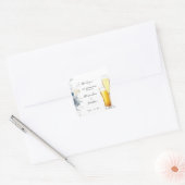 Blasen und Brüche Danke Rose Hochzeit Quadratischer Aufkleber (Umschlag)