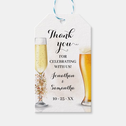 Blasen und Brüche Fall Eukalyptus Herbst Gefälligk Geschenkanhänger (Vorderseite)