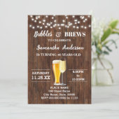 Blasen und Brühe Erwachsene Geburtstag Einladung (Stehend Vorderseite)