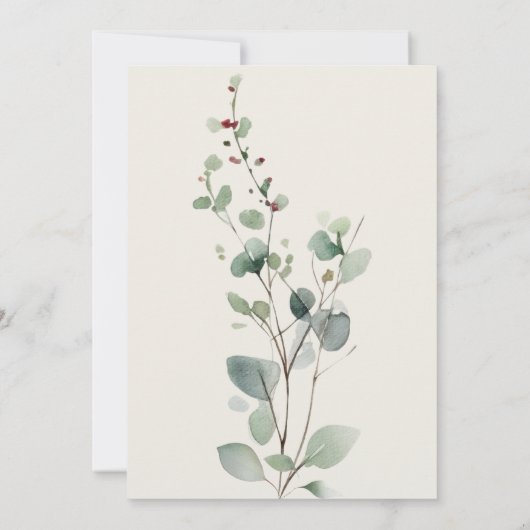 Blasen und Brühe Eukalyptus Couple Dusche Party Einladung (Rückseite)