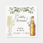 Blasen und Brühe Eukalyptus Couple Dusche Party Serviette (Vorderseite)