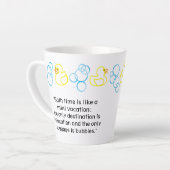 Blasen und Enten Bath Time Personalisiert Latte Ta Milchtasse (Linke Ecke)