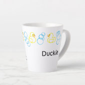 Blasen und Enten Bath Time Personalisiert Latte Ta Milchtasse (Rechte Ecke)