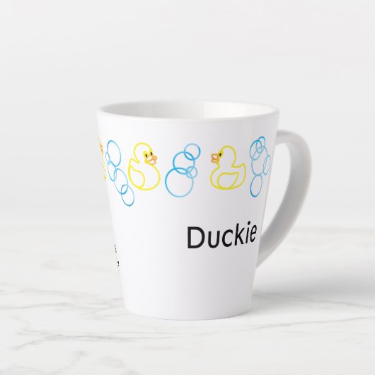 Blasen und Enten Bath Time Personalisiert Latte Ta Milchtasse (Rechte Ecke)
