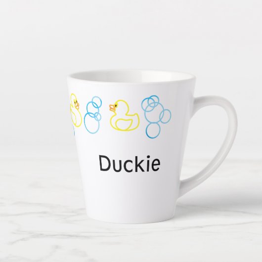 Blasen und Enten Bath Time Personalisiert Latte Ta Milchtasse (Rechts)