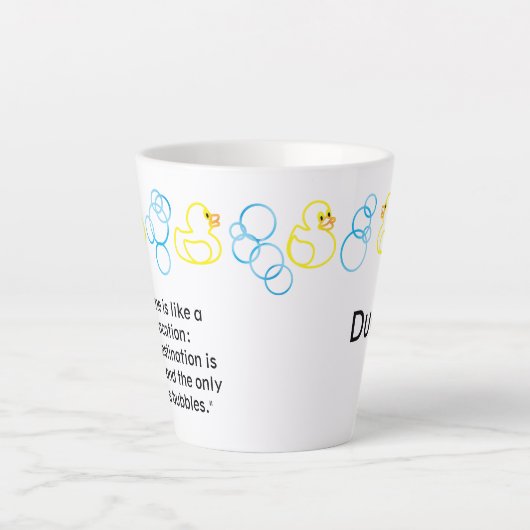 Blasen und Enten Bath Time Personalisiert Latte Ta Milchtasse (Vorderseite)
