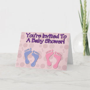 Blasen und Füße Babyparty-Einladungs- Einladung