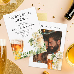 Blasen und Gebräue Paarduscheneinladung mit Foto Einladung