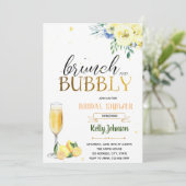 Blasen und gelbe Blume Einladung (Stehend Vorderseite)