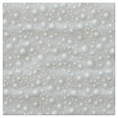 Blasen und Perlen-silbernes blaues weißes Gewebe Stoff (Nahaufnahme)