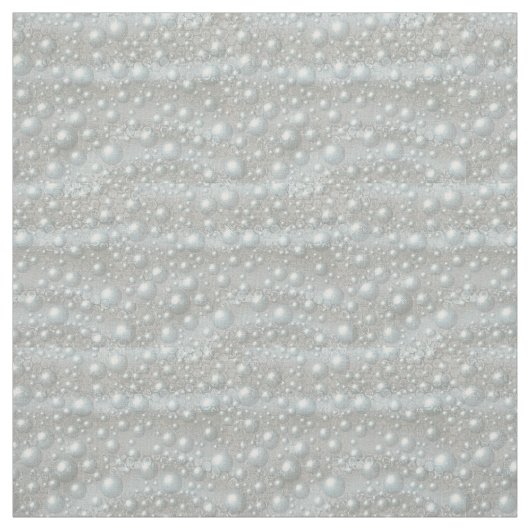 Blasen und Perlen-silbernes blaues weißes Gewebe Stoff (Muster)