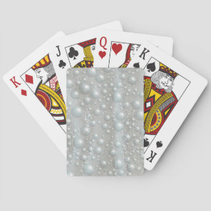 Blasen und Perlen Silver Blue White Playing Cards Spielkarten