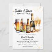 Blasen und Polterabend-Engagement-Partei Einladung (Vorderseite)