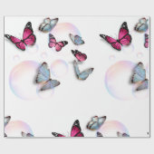 Blasen und Schmetterlinge Geschenkpapier (Flach)