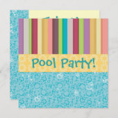 Blasen und Streifen Einladung (Vorne/Hinten)