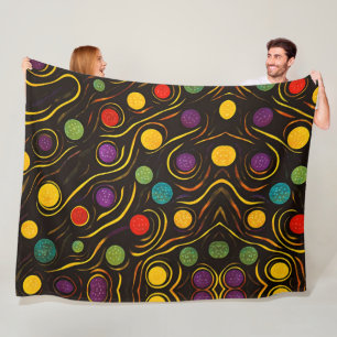 Blasen und Wellen 3 Fleecedecke