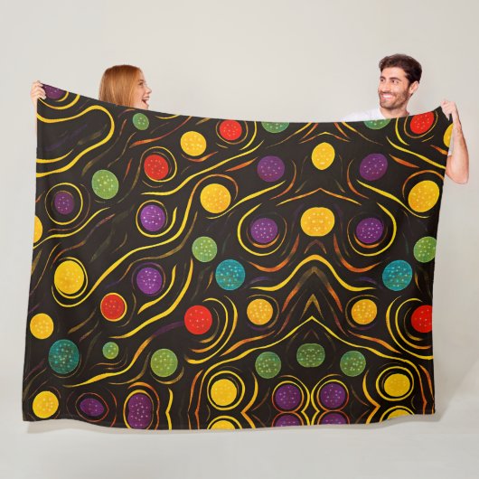 Blasen und Wellen 3 Fleecedecke (Beispiel)