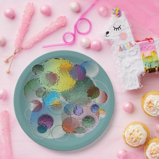 Blasen unter Glas Pappteller (Party)