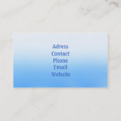 Blasen-Visitenkarte Visitenkarte (Rückseite)