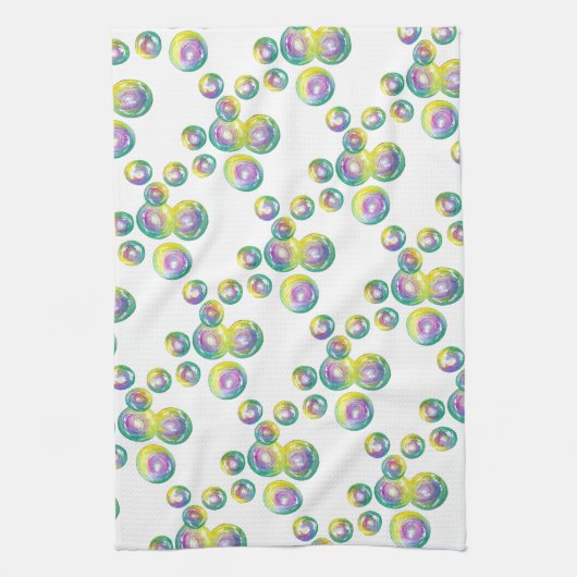 Blasen von Iridescent Rainbow Soap Bubbles Geschirrtuch (Vertikal)