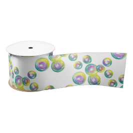 Blasen von Iridescent Rainbow Soap Bubbles Satinband