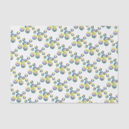 Blasen von Iridescent Rainbow Soap Bubbles Seidenpapier (Vorderseite)