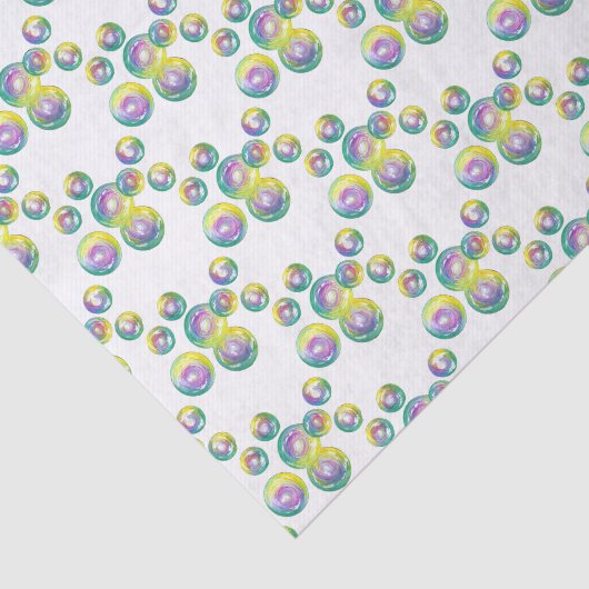 Blasen von Iridescent Rainbow Soap Bubbles Seidenpapier (Ausschnitt)