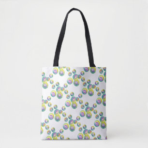Blasen von Iridescent Rainbow Soap Bubbles Tasche