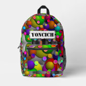 Blasen von Kenneth Yoncich Bedruckter Rucksack (Vorderseite)