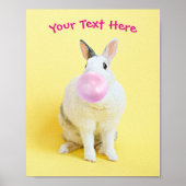 Blasen von Rabbit Blasen Gum Blasen Nachricht oder Poster (Vorne)