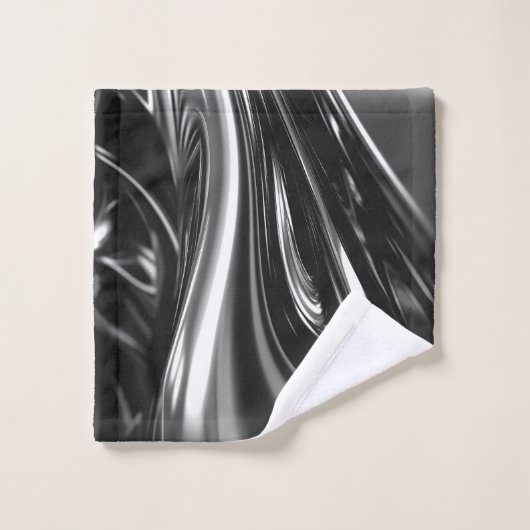 Blasen von Silbermetall Badhandtuch Set (Waschlappen)