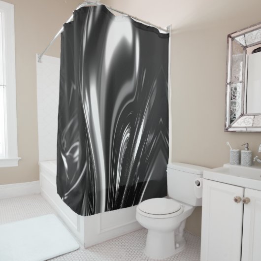 Blasen von Silbermetall Duschvorhang (Beispiel)