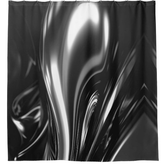 Blasen von Silbermetall Duschvorhang (Vorderseite)