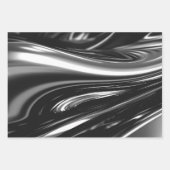 Blasen von Silbermetall Geschenkpapier Set (Vorderseite)